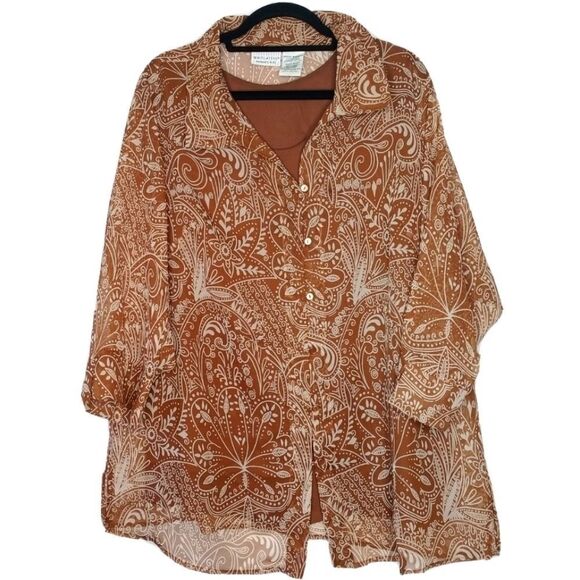 WHITE STAG TWO PIECE BLOUSE SET - Picture 6 of 6